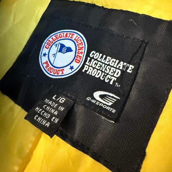 Iowa Hawkeyes Jacket - Large NCAA Football - Black/Yellow Full Zip- Retro Hooded - Picture 2 of 8